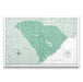 Push Pin South Carolina Map (Pin Board) - Green Color Splash CM Pin Board