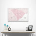 Push Pin South Carolina Map (Pin Board/Poster) - Pink Color Splash CM Pin Board