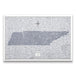 Push Pin Tennessee Map (Pin Board) - Dark Gray Color Splash CM Pin Board