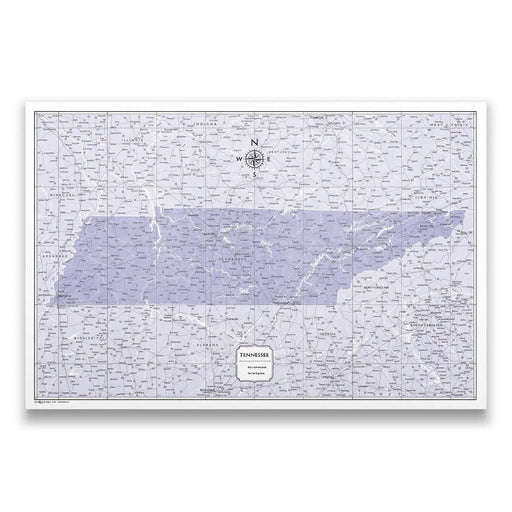 Tennessee Map Poster - Purple Color Splash