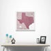 Texas Map Poster - Burgundy Color Splash CM Poster