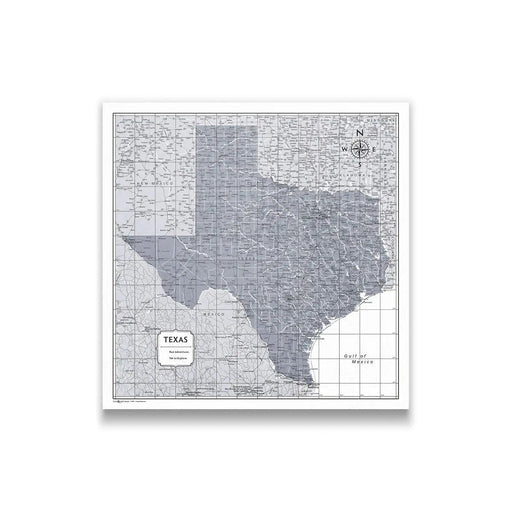 Texas Map Poster - Dark Gray Color Splash CM Poster