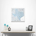 Texas Map Poster - Light Blue Color Splash CM Poster