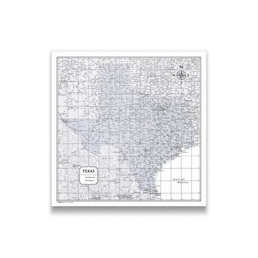 Push Pin Texas Map (Pin Board) - Light Gray Color Splash CM Pin Board