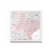Push Pin Texas Map (Pin Board) - Pink Color Splash CM Pin Board