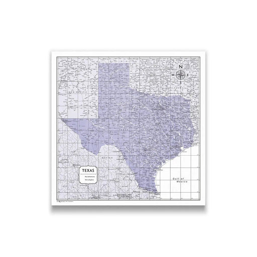 Texas Map Poster - Purple Color Splash