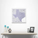 Texas Map Poster - Purple Color Splash CM Poster
