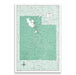 Utah Map Poster - Green Color Splash CM Poster