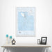 Utah Map Poster - Light Blue Color Splash CM Poster