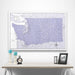 Washington Map Poster - Purple Color Splash CM Poster