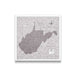 Push Pin West Virginia Map (Pin Board) - Dark Brown Color Splash CM Pin Board