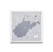 Push Pin West Virginia Map (Pin Board) - Dark Gray Color Splash CM Pin Board