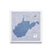 West Virginia Map Poster - Navy Color Splash CM Poster