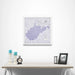 West Virginia Map Poster - Purple Color Splash CM Poster