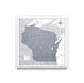 Push Pin Wisconsin Map (Pin Board) - Dark Gray Color Splash CM Pin Board