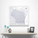 Wisconsin Map Poster - Light Gray Color Splash CM Poster