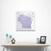 Wisconsin Map Poster - Purple Color Splash CM Poster