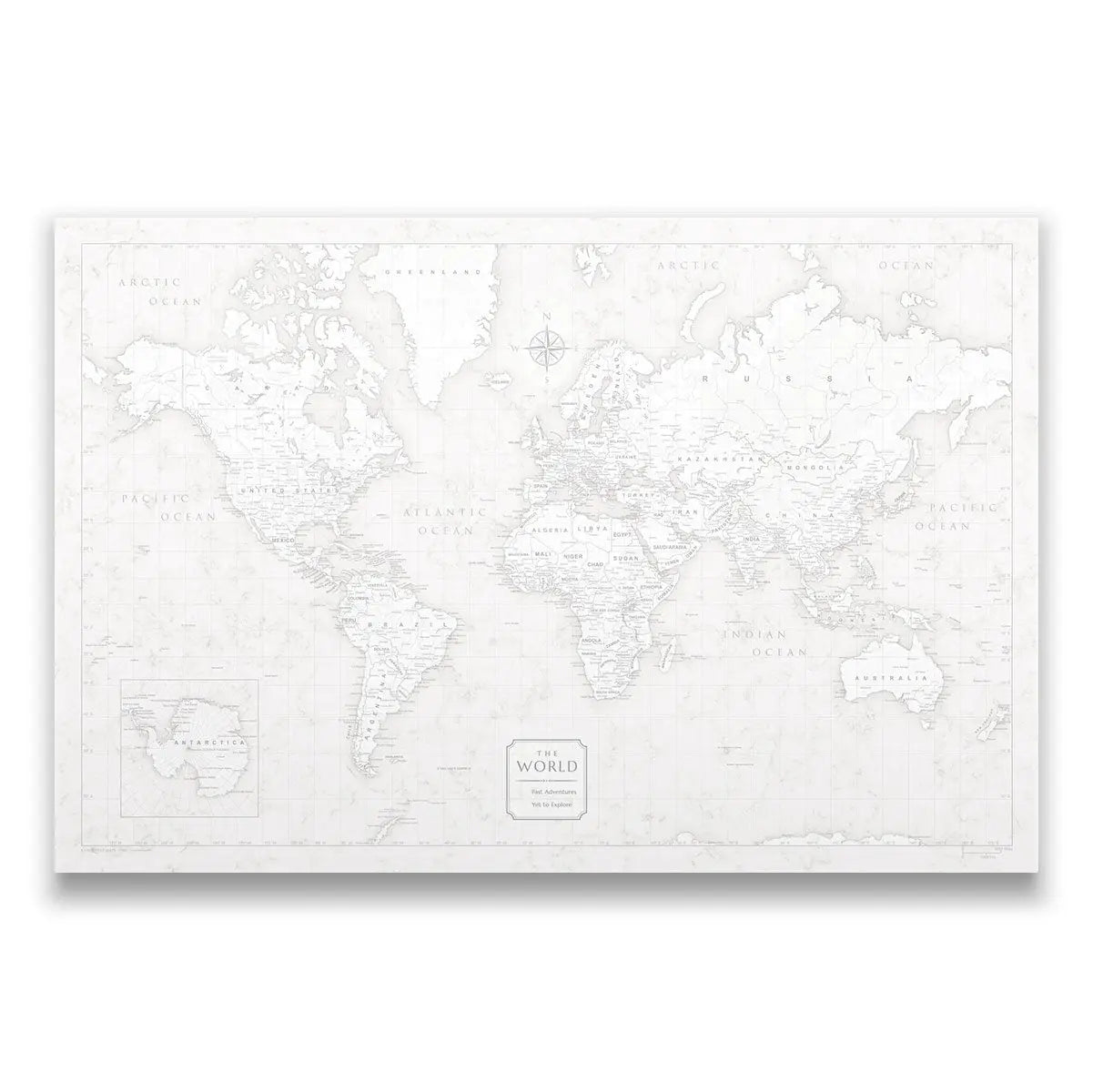 Push Pin World Travel Map | Wrapped Canvas | Conquest Maps