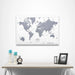 World Map Poster - Dark Gray Color Splash CM Poster