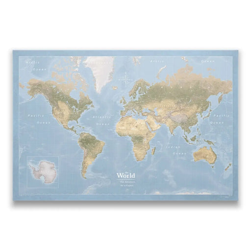 Push Pin World Map (Pin Board/Poster) - Natural Earth CM Pin Board