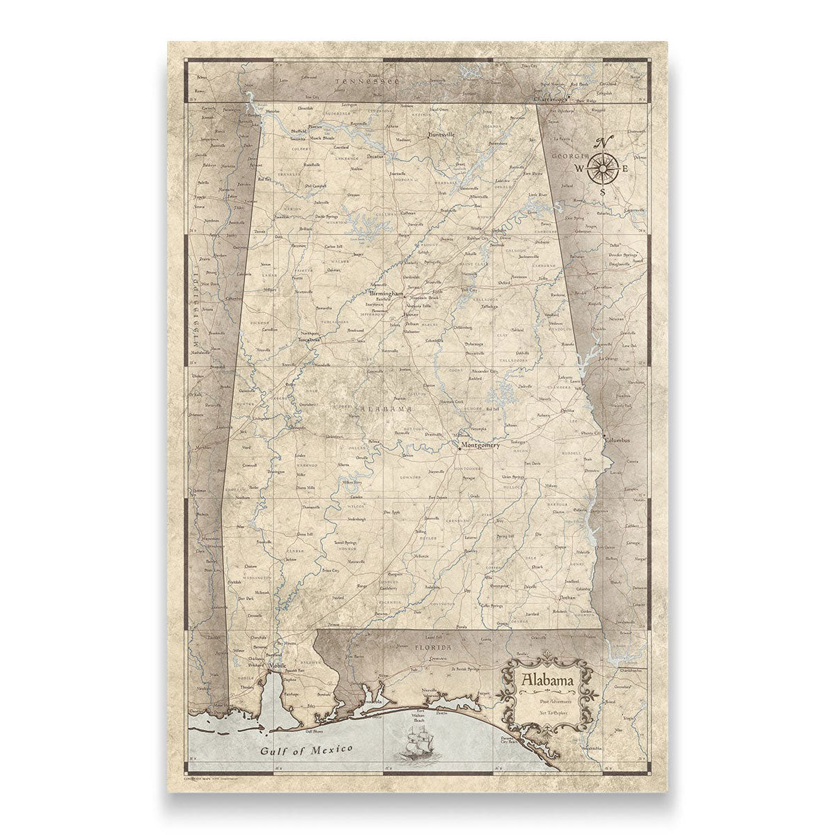 Alabama Poster Maps