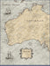 Australia Map Poster - Rustic Vintage CM Poster
