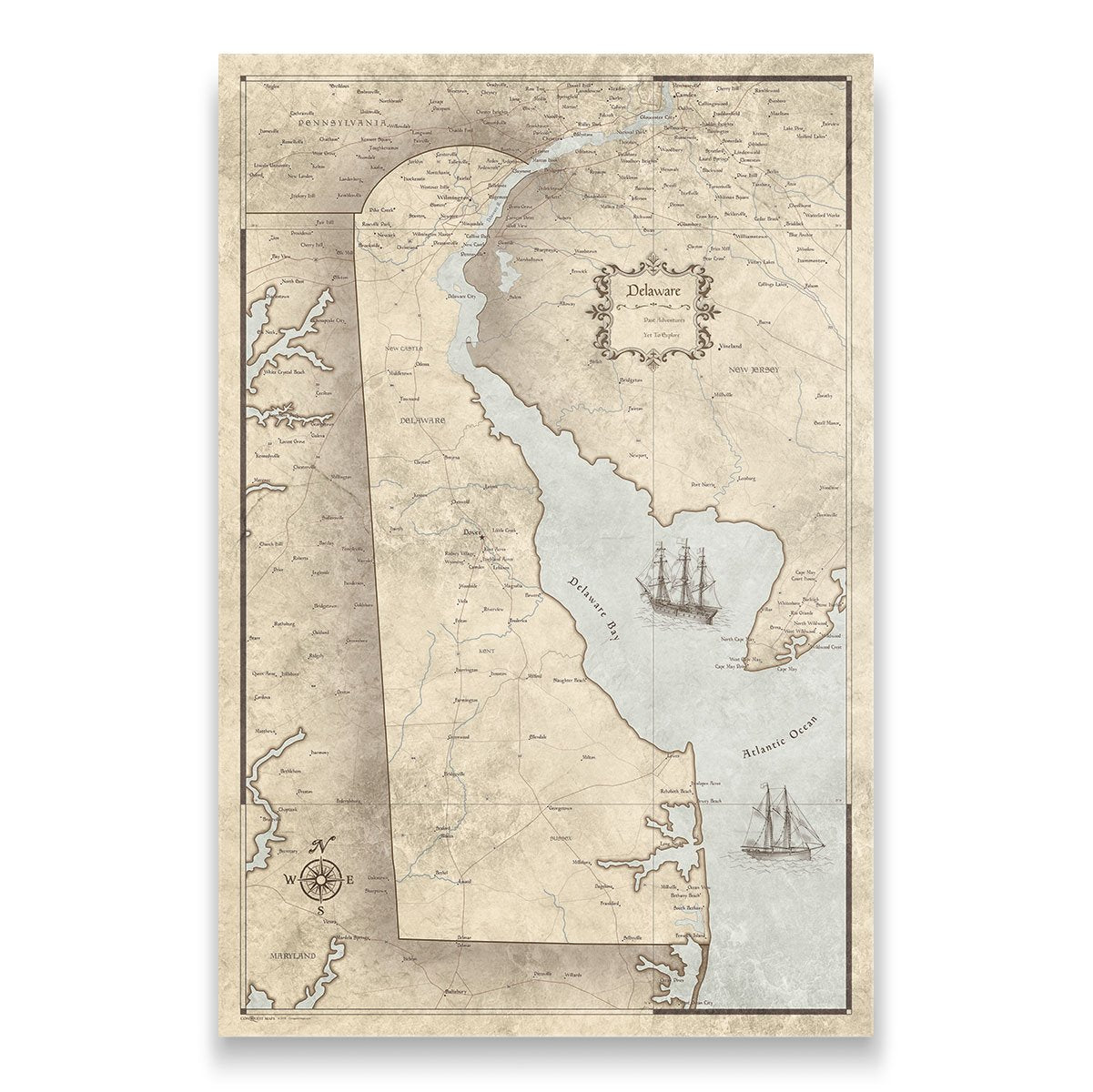 Delaware Poster Maps