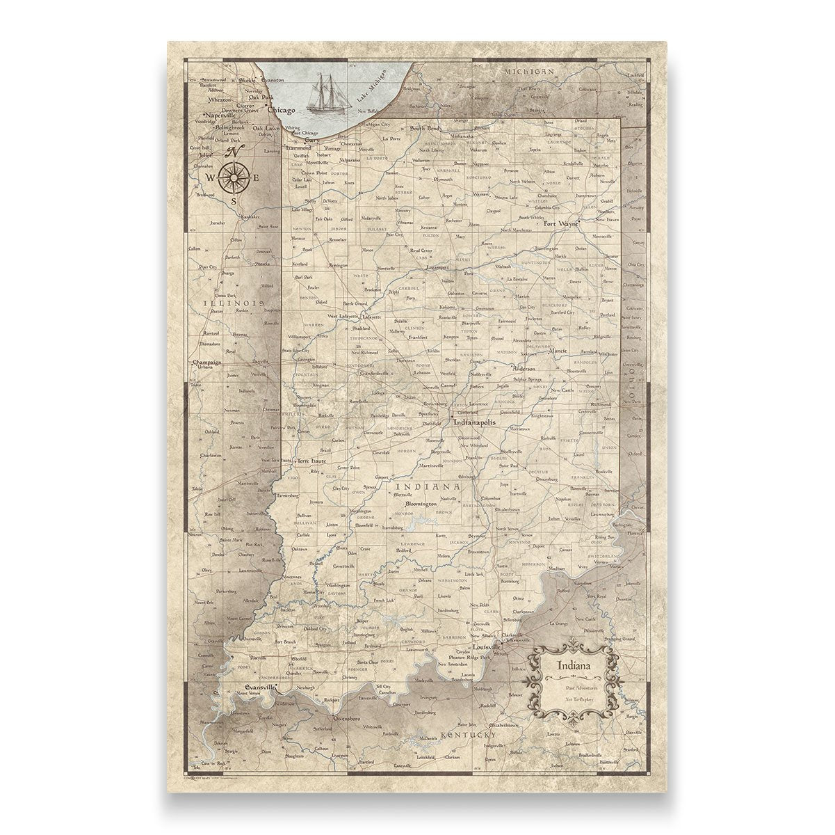 Indiana Poster Maps