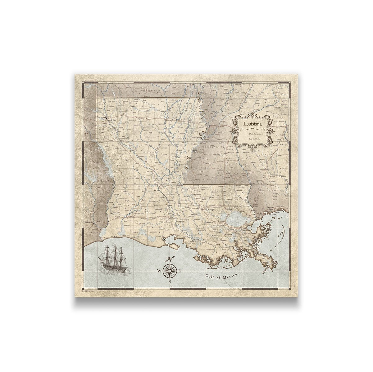 Louisiana Poster Maps
