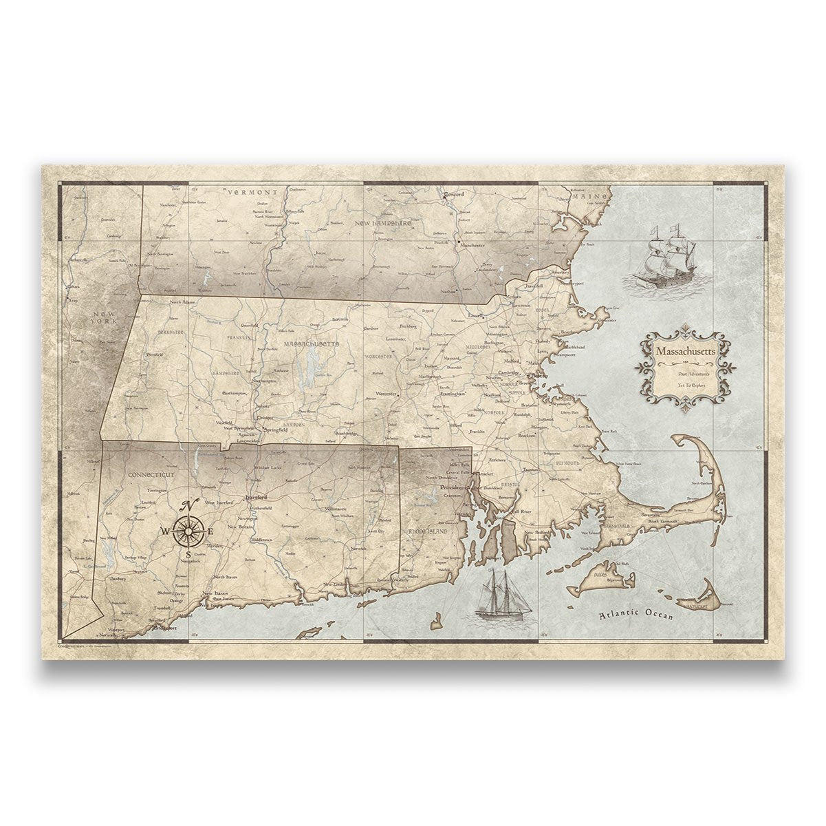 Massachusetts Poster Maps