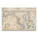 Maryland Map Poster - Rustic Vintage CM Poster