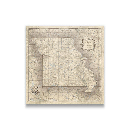 Missouri Map Poster - Rustic Vintage CM Poster