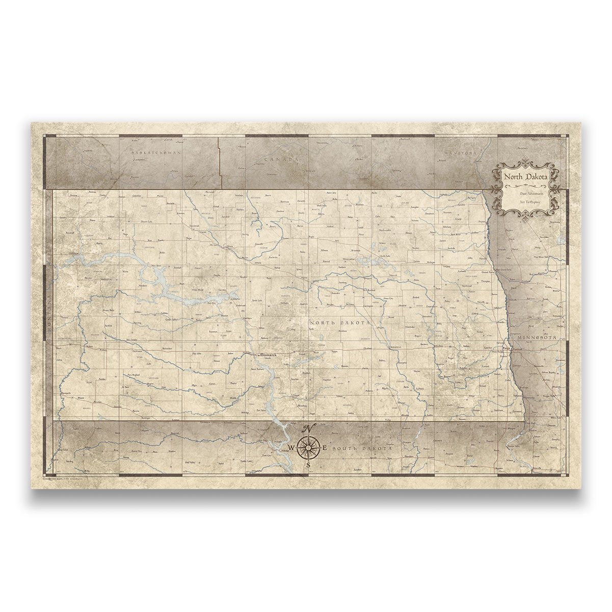 North Dakota Poster Maps