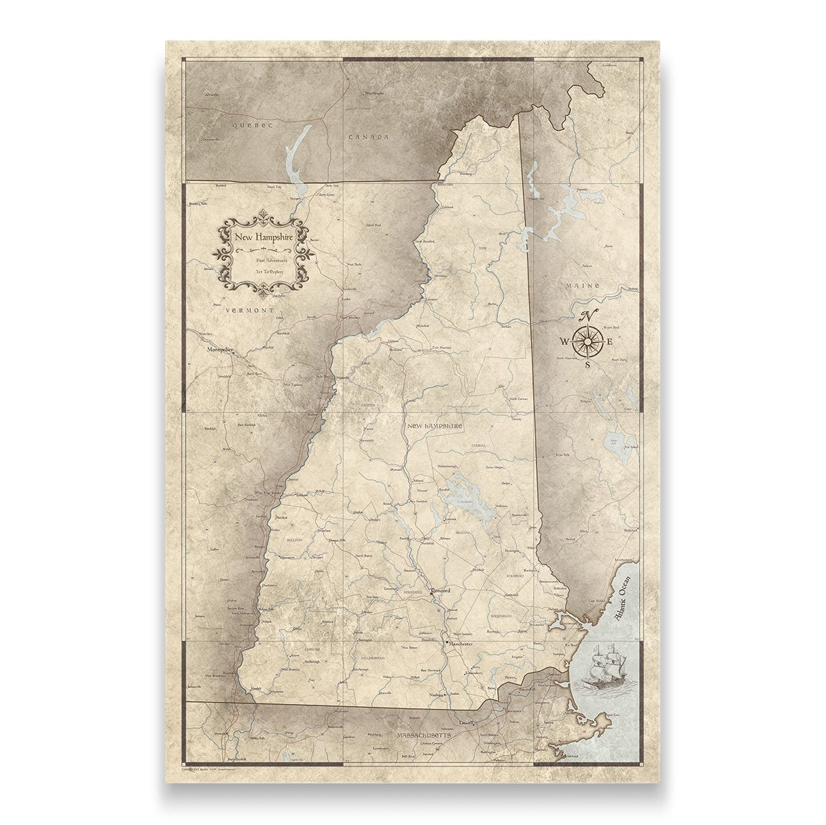 New Hampshire Poster Maps