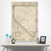 Nevada Map Poster - Rustic Vintage CM Poster