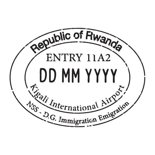 Passport Stamp Decal - Rwanda Conquest Maps LLC