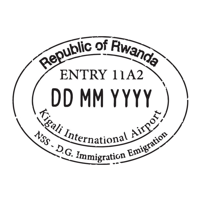 Passport Stamp Decal - Rwanda Conquest Maps LLC