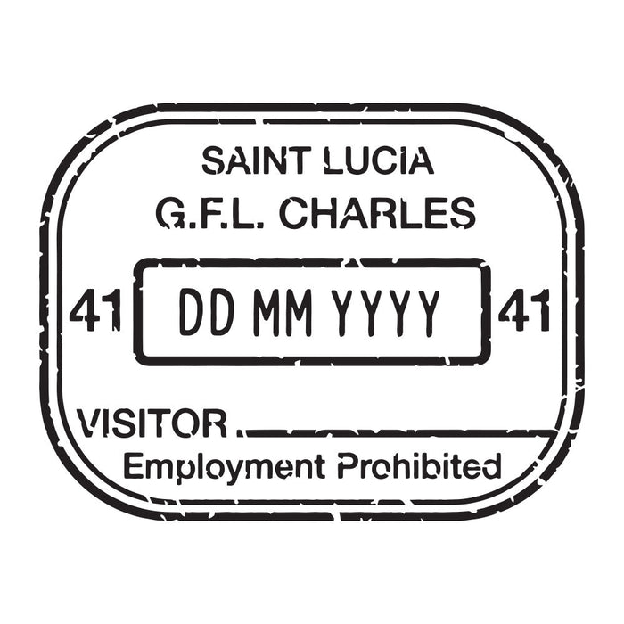 Passport Stamp Decal - Saint Lucia Conquest Maps LLC