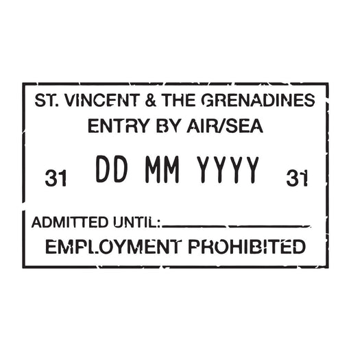 Passport Stamp Decal - Saint Vincent and the Grenadines Conquest Maps LLC