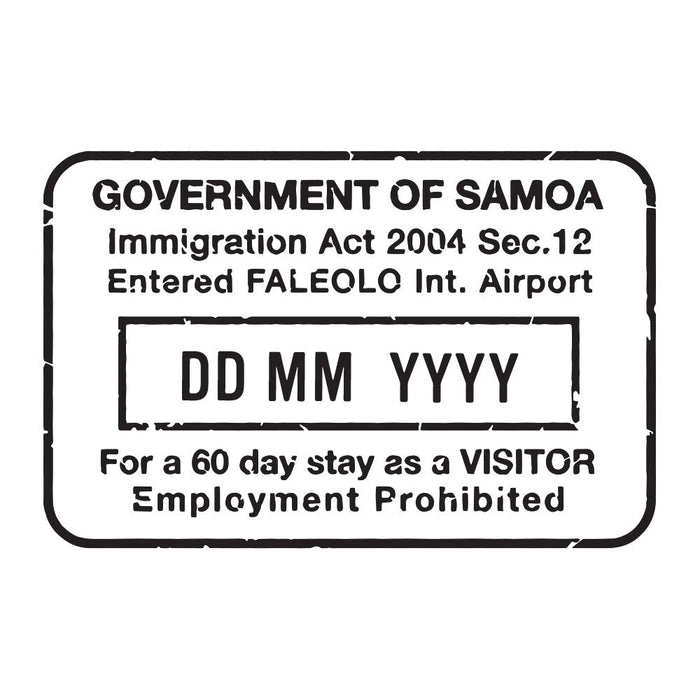 Passport Stamp Decal - Samoa Conquest Maps LLC
