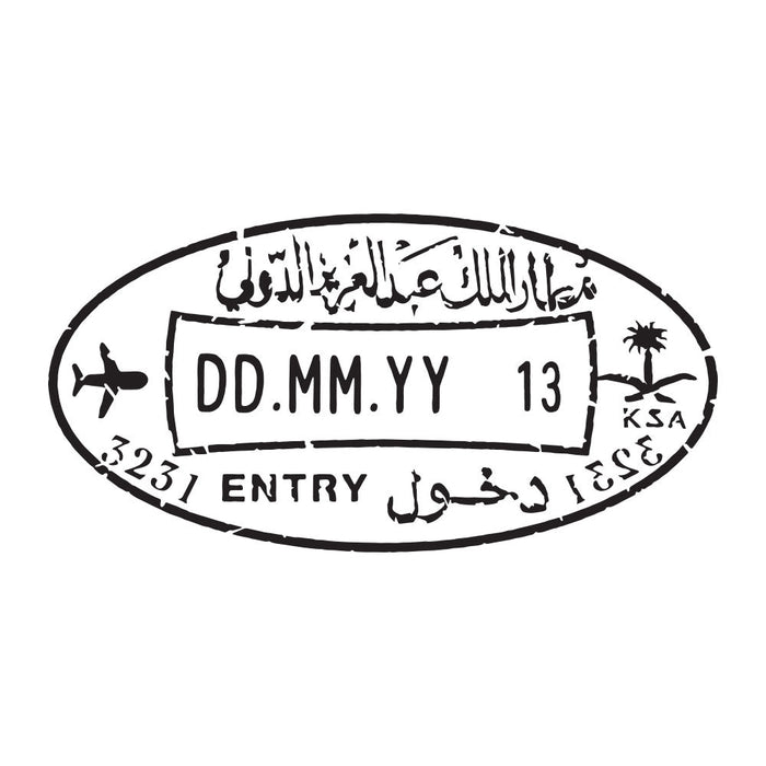 Passport Stamp Decal - Saudi Arabia Conquest Maps LLC