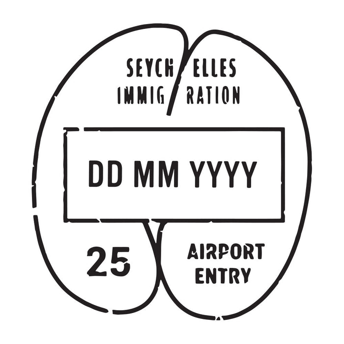 Passport Stamp Decal - Seychelles Conquest Maps LLC