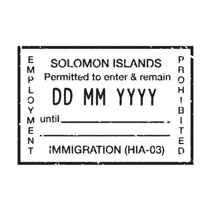 Passport Stamp Decal - Solomon Islands Conquest Maps LLC