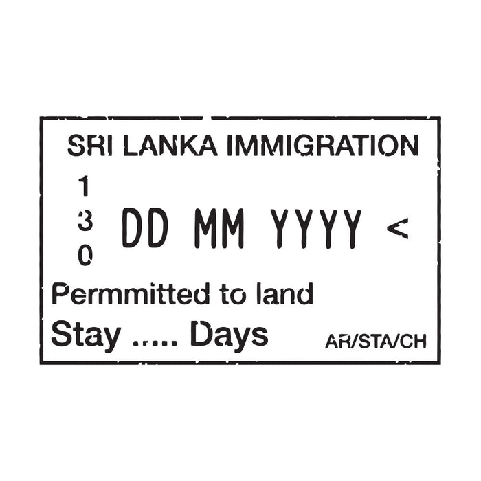 Passport Stamp Decal - Sri Lanka Conquest Maps LLC