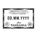 Passport Stamp Decal - Tanzania Conquest Maps LLC