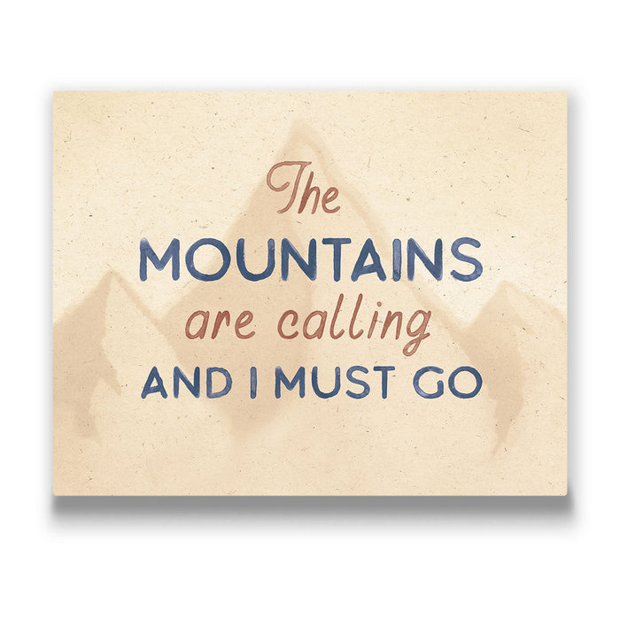 Mountains Are Calling - Canvas Wall Art Conquest Maps LLC