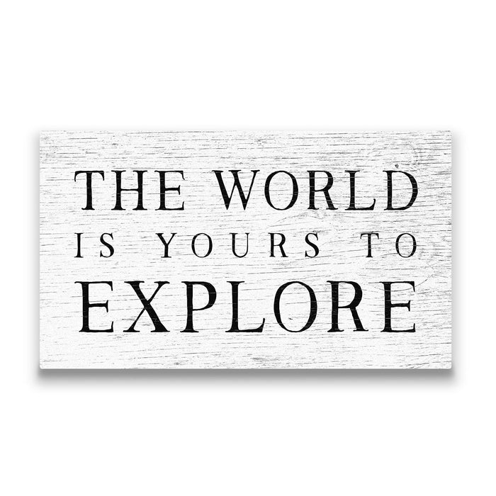 The World is Yours to Explore - Canvas Wall Art Conquest Maps LLC