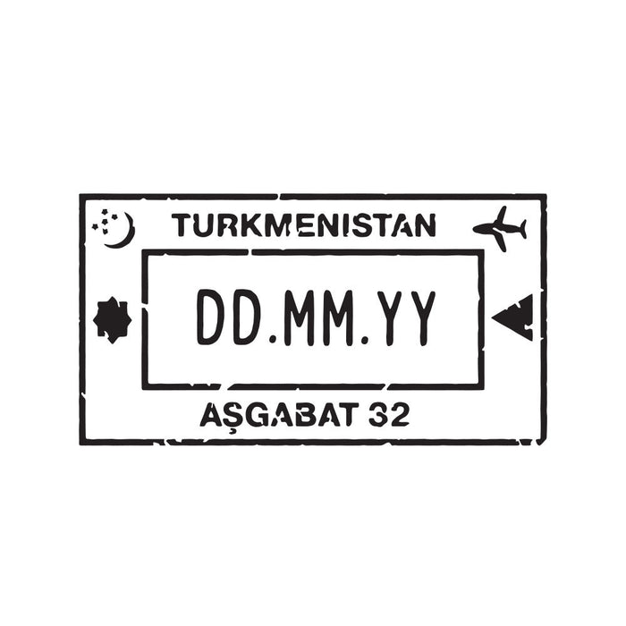 Passport Stamp Decal - Turkmenistan Conquest Maps LLC