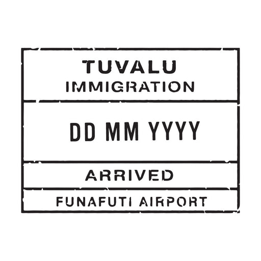 Passport Stamp Decal - Tuvalu Conquest Maps LLC
