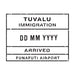 Passport Stamp Decal - Tuvalu Conquest Maps LLC